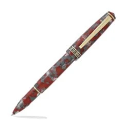 Laban Grecian Rollerball Pen In Red And Gray Marbled