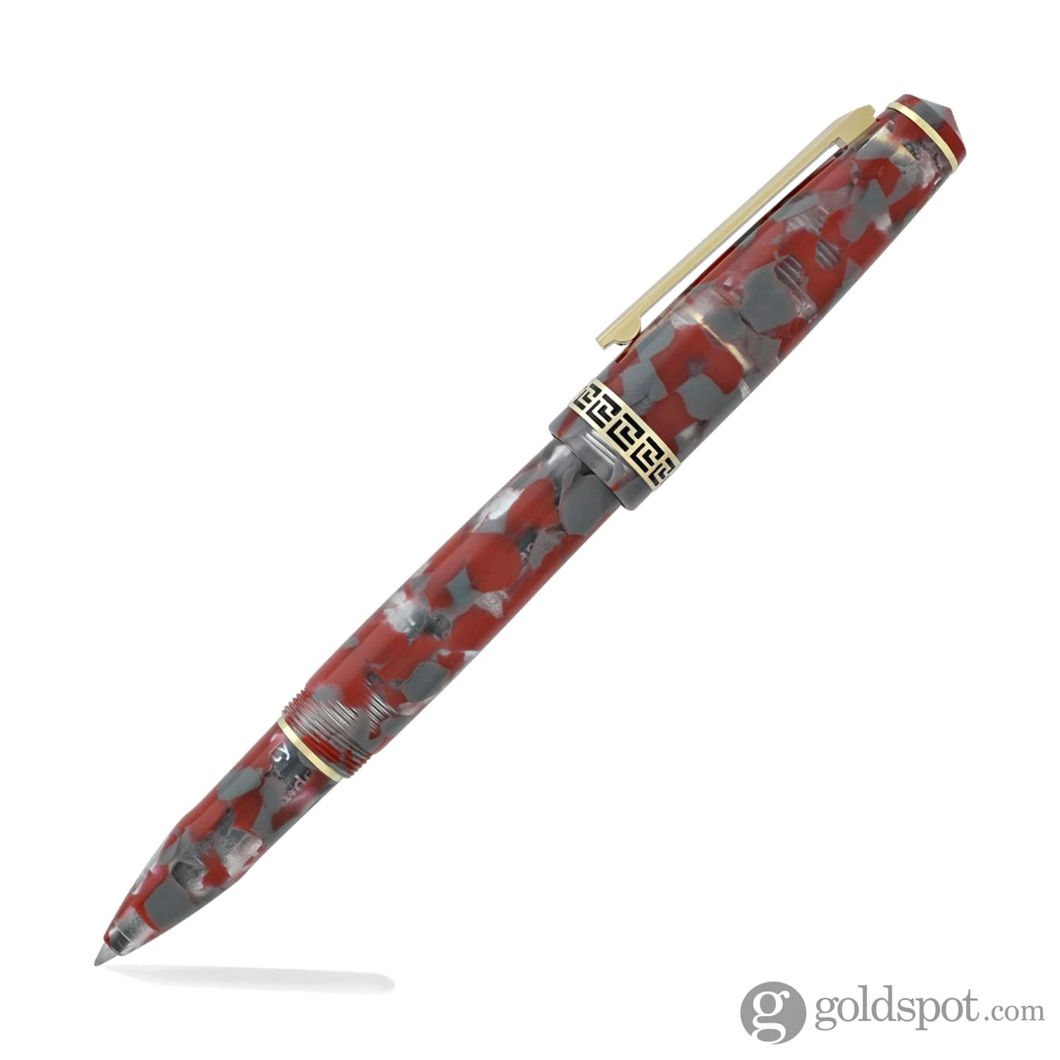 Laban Grecian Rollerball Pen In Red And Gray Marbled 3 Laban Grecian Rollerball Pen In Red And Gray Marbled - Image 3