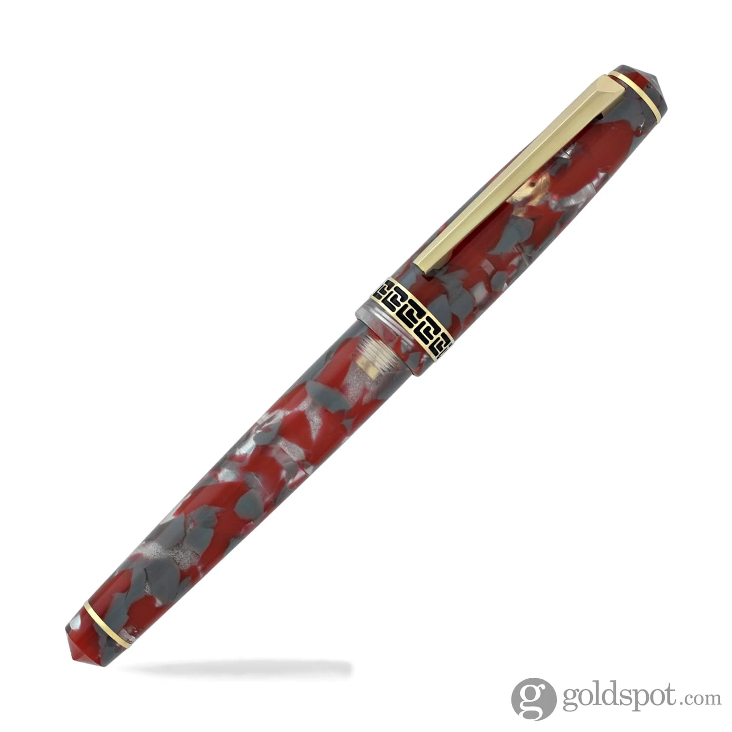 Laban Grecian Rollerball Pen In Red And Gray Marbled 6 Laban Grecian Rollerball Pen In Red And Gray Marbled - Image 6