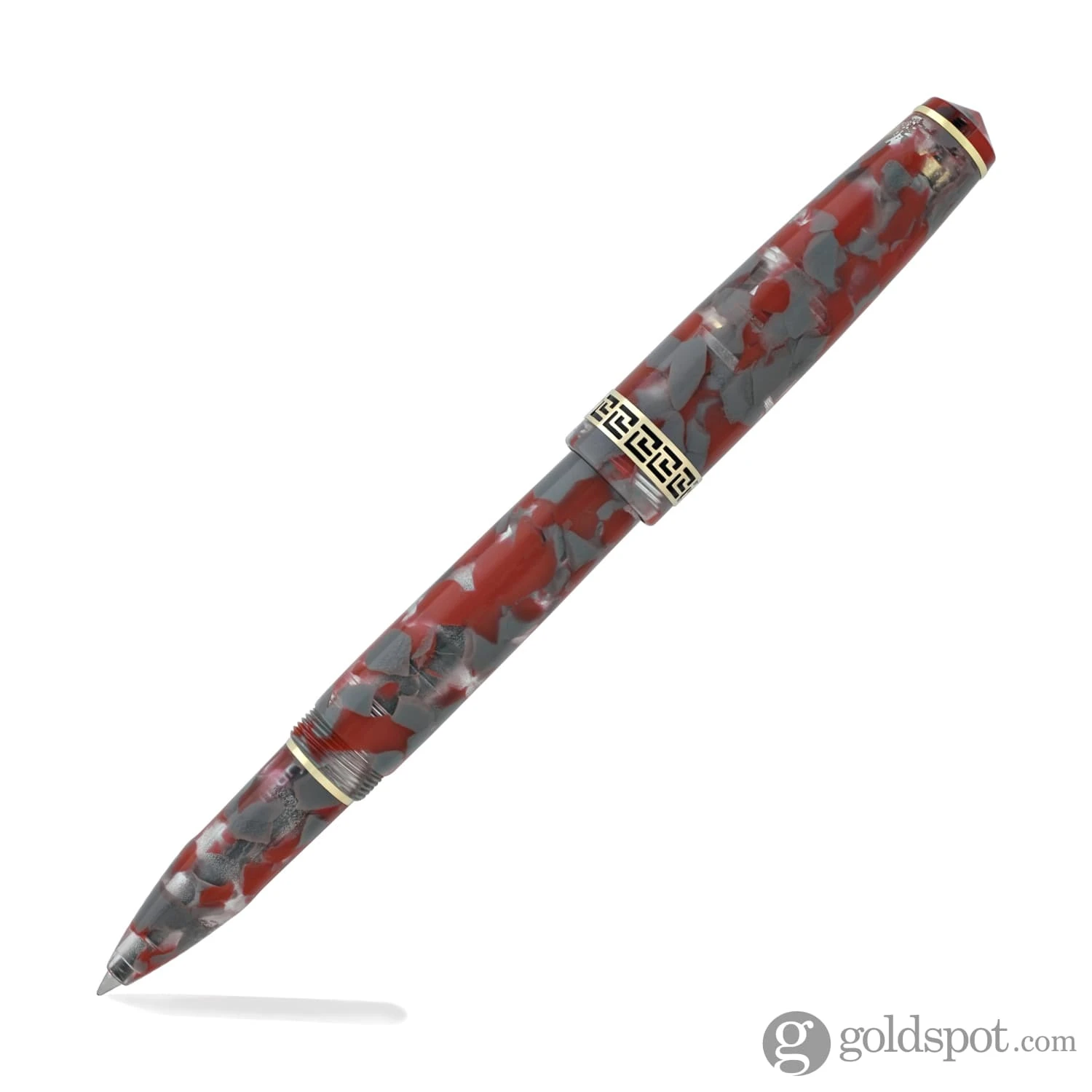 Laban Grecian Rollerball Pen In Red And Gray Marbled 4 Laban Grecian Rollerball Pen In Red And Gray Marbled - Image 4