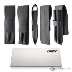 Lamy Leather Double Sleeve Pen Pouch In Black -Pen & Paper Store lamy leather double sleeve pen pouch in black 563