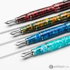 Leonardo Momento Zero Grande Fountain Pen In Girasole Sunflower With Rhodium Trim - 14kt Gold -Pen & Paper Store leonardo momento zero grande fountain pen in girasole sunflower with rhodium trim 14kt gold 875