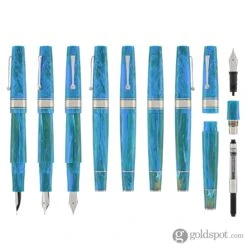 Leonardo Supernova Regular Size Fountain Pen In Star Light Blue With Silver Trim -Pen & Paper Store leonardo supernova regular size fountain pen in star light blue with silver trim 173