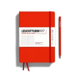 Leuchtturm 1917 Hardcover Dot Grid Notebook In Fox Red - A5