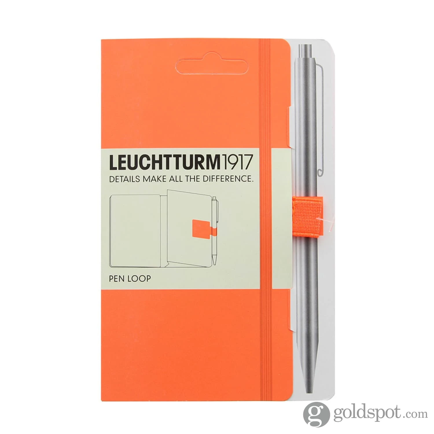 Leuchtturm 1917 Pen Loop In Neon Orange 2 Leuchtturm 1917 Pen Loop In Neon Orange - Image 2