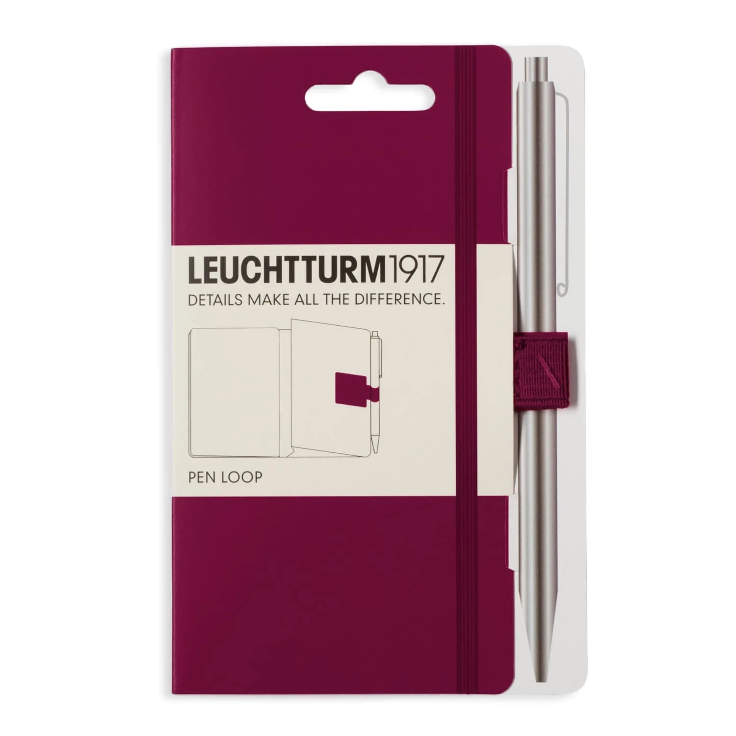 Leuchtturm 1917 Pen Loop In Port Red 1 Leuchtturm 1917 Pen Loop In Port Red