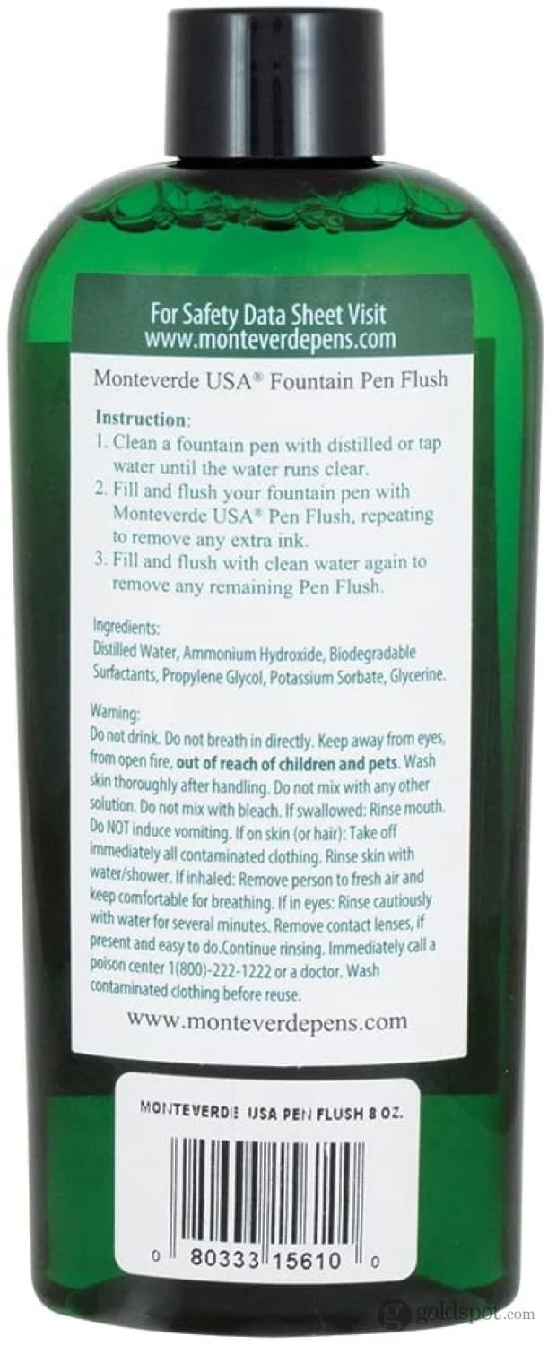 Monteverde Fountain Pen Flush To Clean Stubborn Build-Up - 8 Oz 4 Monteverde Fountain Pen Flush To Clean Stubborn Build-Up - 8 Oz - Image 4