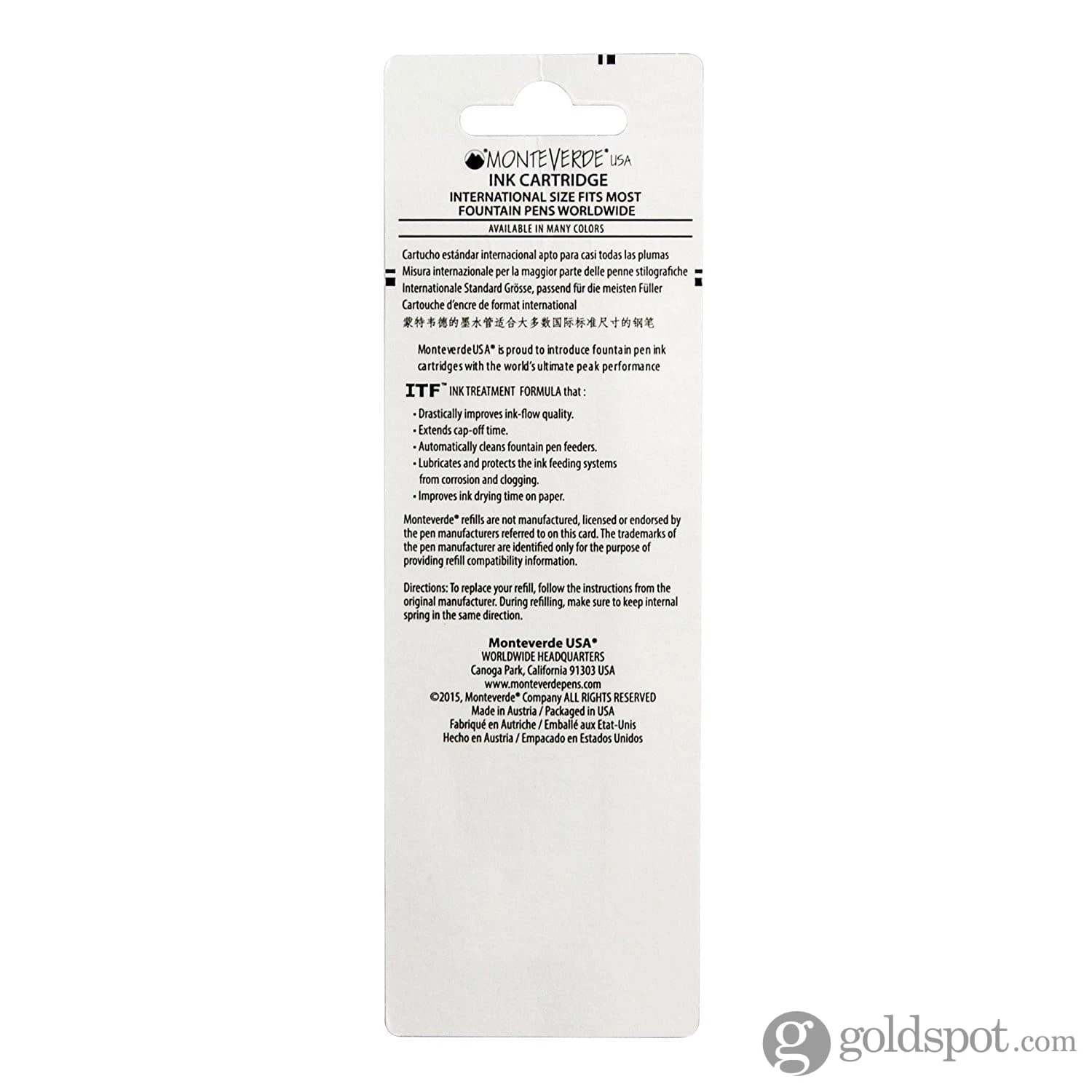 Monteverde Ink Cartridges International Size In Black - Pack Of 6 5 Monteverde Ink Cartridges International Size In Black - Pack Of 6 - Image 5