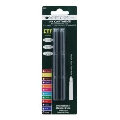 Monteverde Ink Cartridges International Size In Black - Pack Of 6