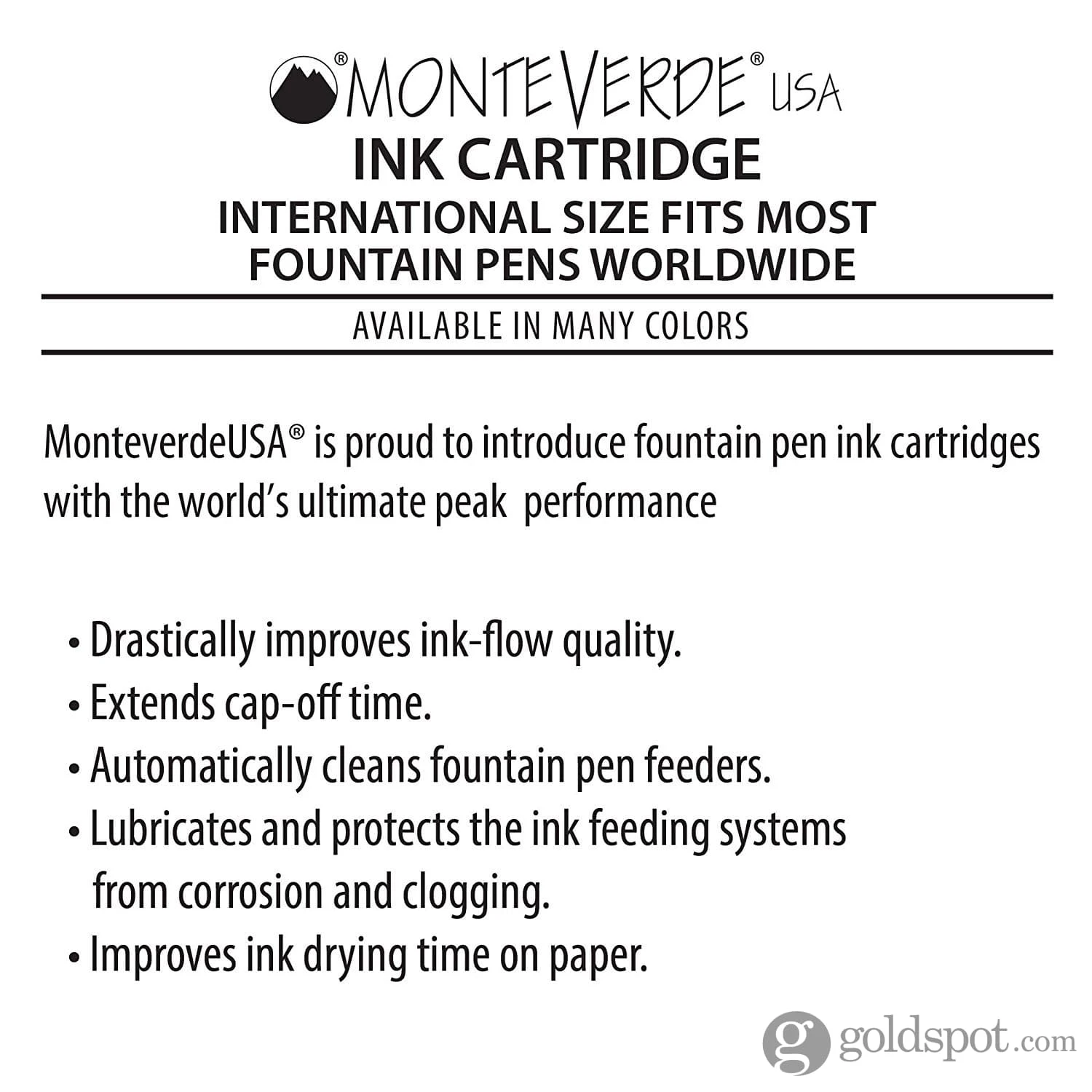 Monteverde Ink Cartridges International Size In Black - Pack Of 6 6 Monteverde Ink Cartridges International Size In Black - Pack Of 6 - Image 6