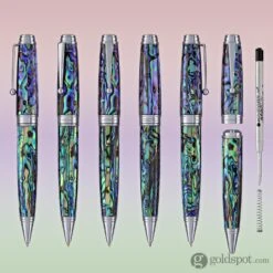 Monteverde Invincia Deluxe Ballpoint Pen In Abalone With Chrome Trim -Pen & Paper Store monteverde invincia deluxe ballpoint pen in abalone with chrome trim 262