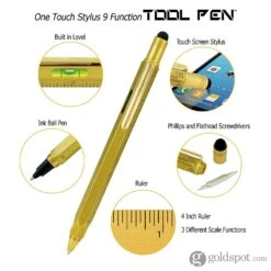 Monteverde One Touch Stylus Tool Ink Ball Pen In Brass -Pen & Paper Store monteverde one touch stylus tool ink ball pen in brass 411