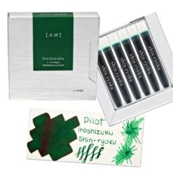 Namiki Pilot Iroshizuku Ink Cartridges In Shin-ryoku (Forest Green) - Pack Of 6