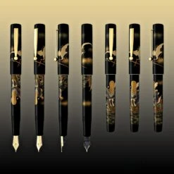 Namiki Yukari 100th Anniversary Fountain Pen In Seven Gods Fuku-roku-ju - 18K Gold Medium Point -Pen & Paper Store namiki yukari 100th anniversary fountain pen in seven gods fuku roku ju 18k gold medium point 152