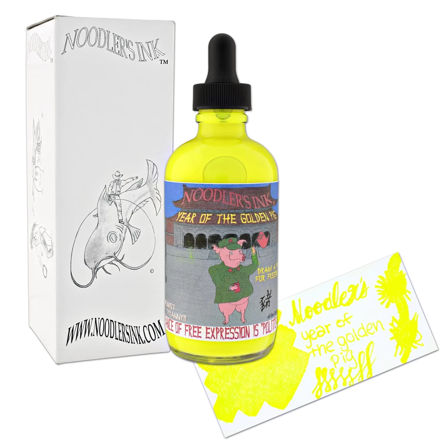 Noodler's Year Of The Golden Pig Fountain Pen Ink - 4.5oz 1 Noodler's Year Of The Golden Pig Fountain Pen Ink - 4.5oz