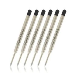 Parker Ballpoint Pen Refill In Black - Medium Point - Pack Of 6