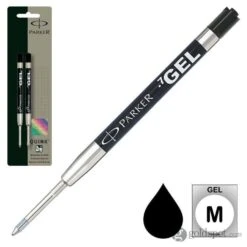 Parker Gel Ballpoint Pen Refill In Black - Medium Point - Pack Of 2 - 30525