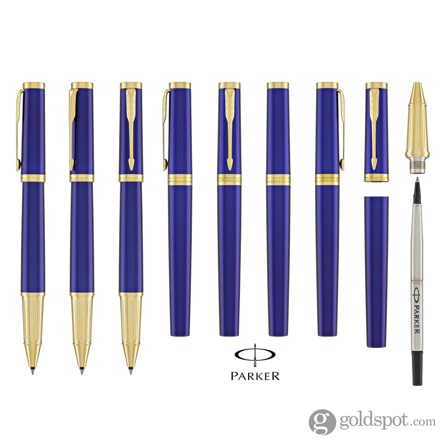 Parker Ingenuity Rollerball Pen In Blue With Gold Trim 8 Parker Ingenuity Rollerball Pen In Blue With Gold Trim - Image 8