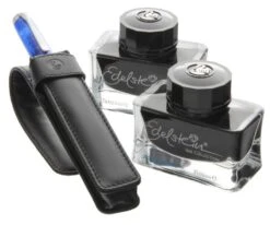 Pelikan Edelstein Inks With Leather Pen Case Set