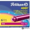 Pelikan Mini Ink Cartridge In Pink - Pack Of 6