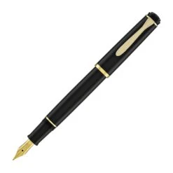 Pelikan P200 Fountain Pen In Black With Gold Trim