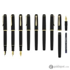 Pelikan P200 Fountain Pen In Black With Gold Trim -Pen & Paper Store pelikan p200 fountain pen in black with gold trim 655
