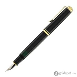 Pelikan Souveran M600 Fountain Pen In Black With Gold Trim - 14K Gold -Pen & Paper Store pelikan souveran m600 fountain pen in black with gold trim 14k 712