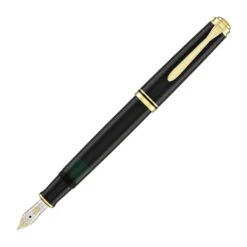 Pelikan Souveran M600 Fountain Pen In Black With Gold Trim - 14K Gold