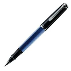 Pelikan Souveran R805 Rollerball Pen In Black & Blue With Silver Trim