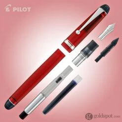 Pilot Custom 74 Fountain Pen In Grenadine With Silver Trim - 14kt Gold 16 Pilot Custom 74 Fountain Pen In Grenadine With Silver Trim - 14kt Gold -Pen & Paper Store pilot custom 74 fountain pen in grenadine with silver trim 14kt gold 516
