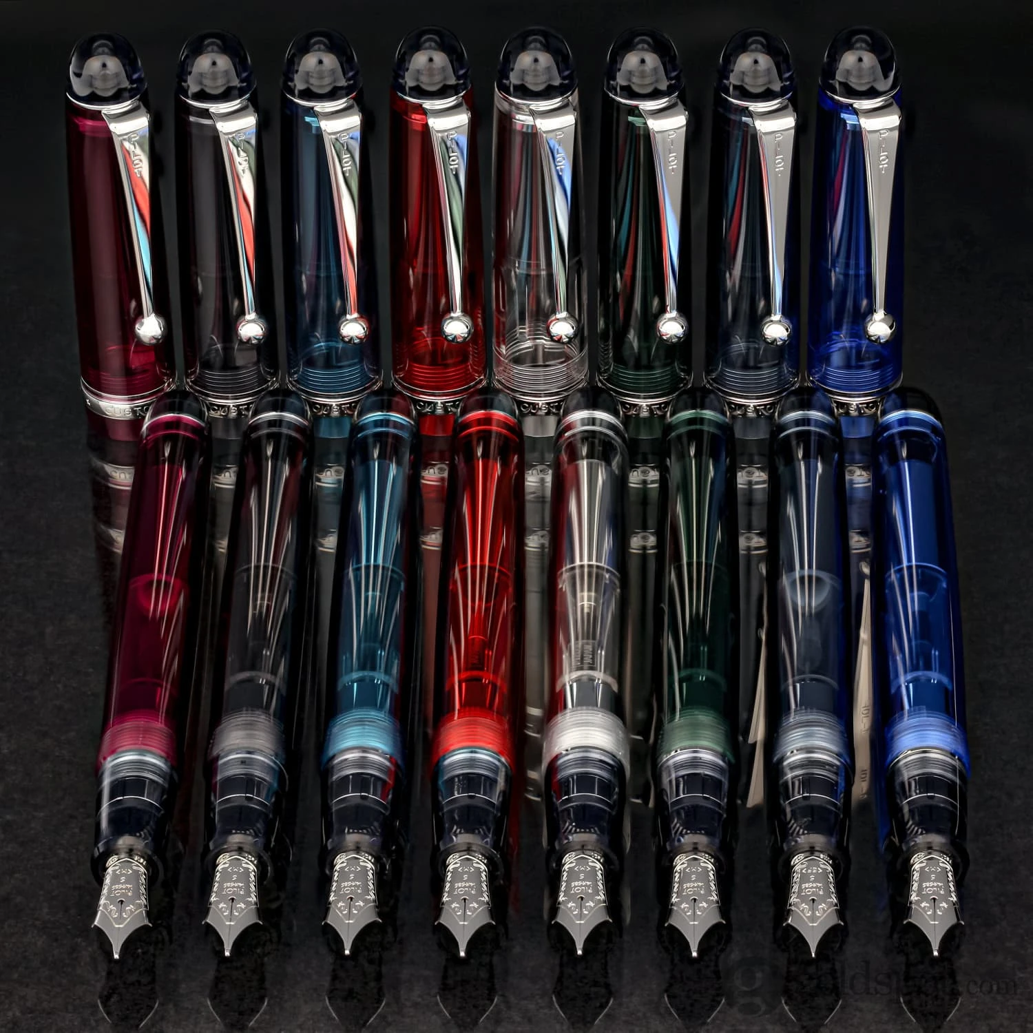 Pilot Custom 74 Fountain Pen In Grenadine With Silver Trim - 14kt Gold 10 Pilot Custom 74 Fountain Pen In Grenadine With Silver Trim - 14kt Gold - Image 10