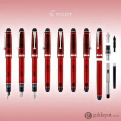 Pilot Custom 74 Fountain Pen In Grenadine With Silver Trim - 14kt Gold 17 Pilot Custom 74 Fountain Pen In Grenadine With Silver Trim - 14kt Gold -Pen & Paper Store pilot custom 74 fountain pen in grenadine with silver trim 14kt gold 844