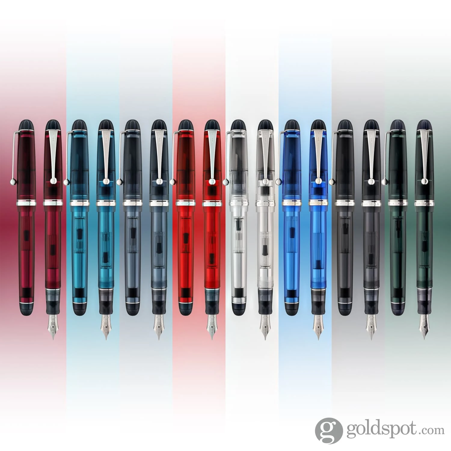 Pilot Custom 74 Fountain Pen In Grenadine With Silver Trim - 14kt Gold 9 Pilot Custom 74 Fountain Pen In Grenadine With Silver Trim - 14kt Gold - Image 9