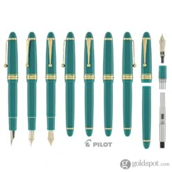 Pilot Custom 743 Fountain Pen In Verdigris (Green) - 14K Gold 17 Pilot Custom 743 Fountain Pen In Verdigris (Green) - 14K Gold -Pen & Paper Store pilot custom 743 fountain pen in verdigris green 14k gold 682