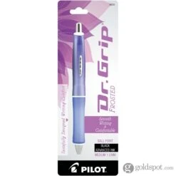 Pen & Paper Store -Pen & Paper Store pilot dr grip frosted retractable ballpoint pen in pastel purple medium point 298
