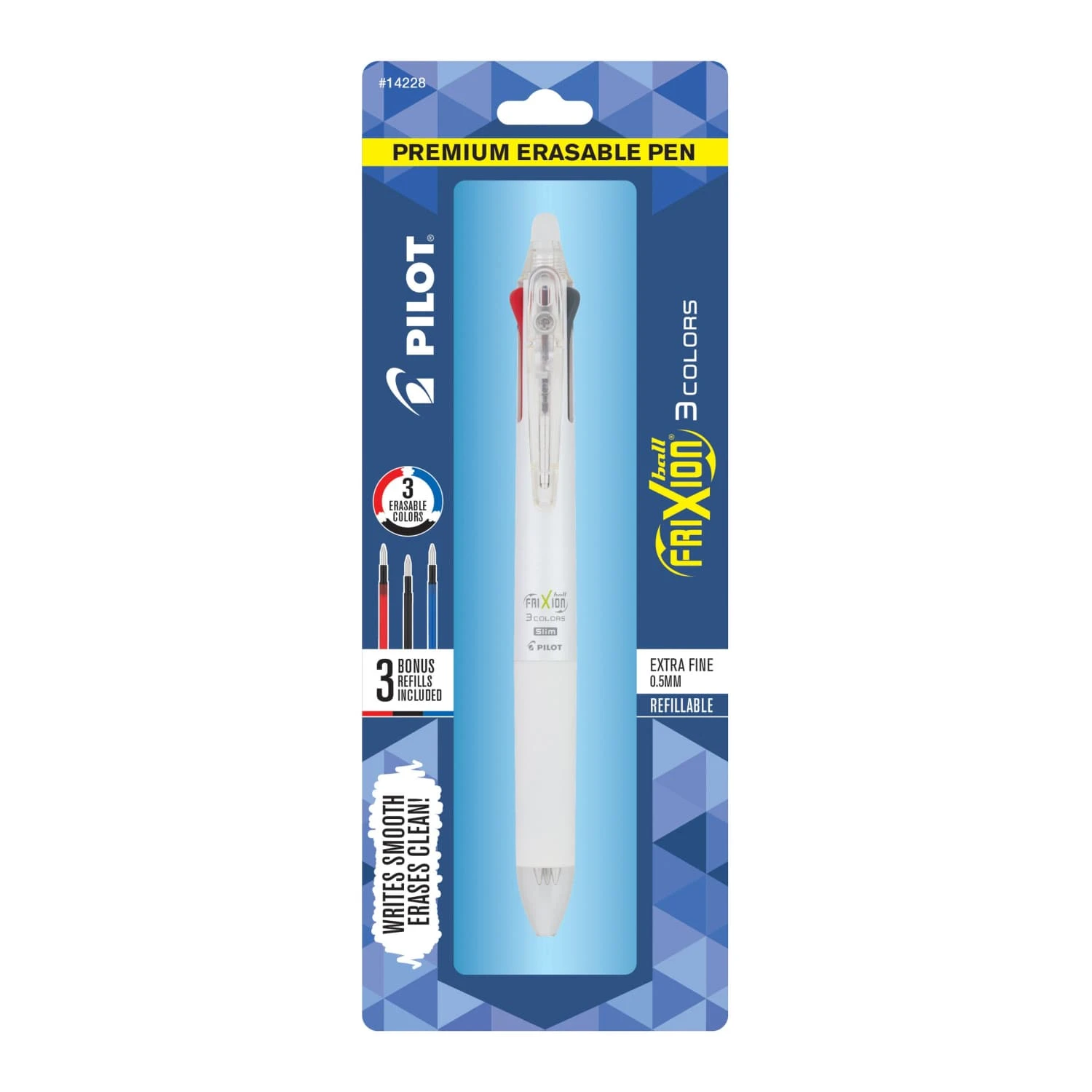 Pilot FriXion Ball 3 Colors Erasable Gel Multifunctional Pen In White 1 Pilot FriXion Ball 3 Colors Erasable Gel Multifunctional Pen In White