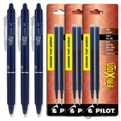 Pilot FriXion Clicker Retractable Erasable Gel Pens In Navy Blue - Fine Point 6 Pilot FriXion Clicker Retractable Erasable Gel Pens In Navy Blue - Fine Point -Pen & Paper Store pilot frixion clicker retractable erasable gel pens in navy blue fine point 458