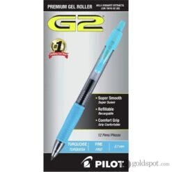 Pilot G2 Retractable Premium Gel Ink Pen In Turquoise - Fine Point -Pen & Paper Store pilot g2 retractable premium gel ink pen in turquoise fine point 255