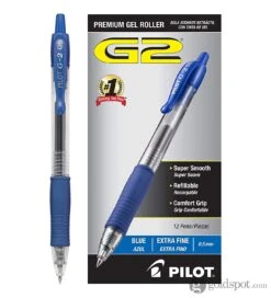 Pilot G2 Retractable Premium Gel Ink Pens In Blue - Pack Of 12 -Pen & Paper Store pilot g2 retractable premium gel ink pens in blue pack of 12 524