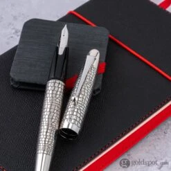 Pilot Namiki Sterling Collection Fountain Pen In Silvern Ishidatami - 18K Gold -Pen & Paper Store pilot namiki sterling collection fountain pen in silvern ishidatami 18k gold 598