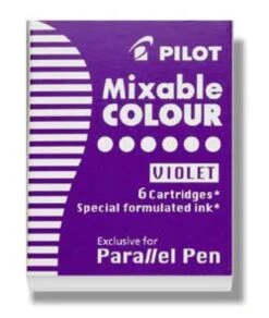 Pilot Parallel Ink Cartridges In Purple - Pack Of 6