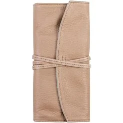 Pilot Pensemble 5 Piece Roll Pen Case In Beige/Light Blue