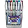 Pilot Precise Grip Rollerball Pens In Assorted Colors - Extra Fine Point - Pack Of 7