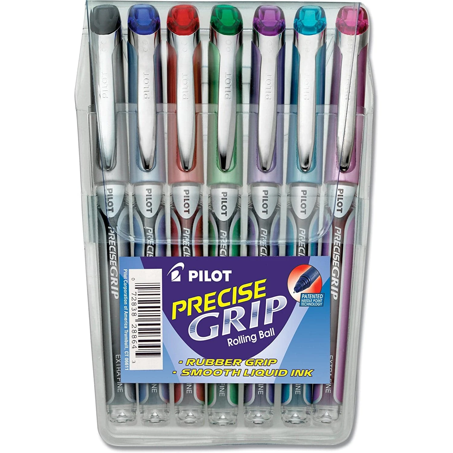 Pilot Precise Grip Rollerball Pens In Assorted Colors - Extra Fine Point - Pack Of 7 1 Pilot Precise Grip Rollerball Pens In Assorted Colors - Extra Fine Point - Pack Of 7