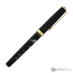Platinum Classic Maki-e Fountain Pen In Crane Design - 18K Gold -Pen & Paper Store platinum classic maki e fountain pen in crane design 18k gold 681