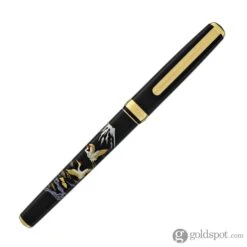 Platinum Classic Maki-e Fountain Pen In Crane Design - 18K Gold -Pen & Paper Store platinum classic maki e fountain pen in crane design 18k gold 710