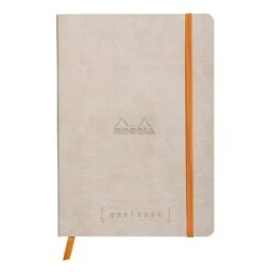 Rhodia Goalbook A5 Dot Grid Notebook In Beige - 5.75 X 8.25