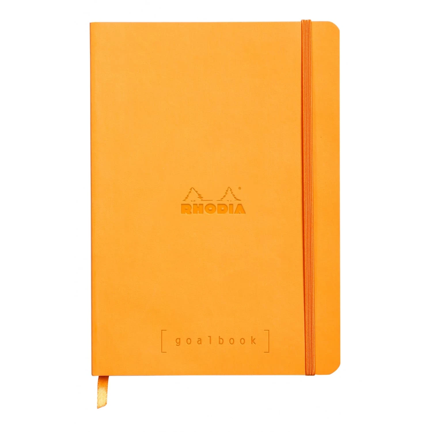 Rhodia Goalbook A5 Dot Grid Notebook In Orange - 5.75 X 8.25