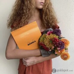 Rhodia No. 18 Lined Staplebound With 3 Hole Punch 8.25 X 11.75 In Orange -Pen & Paper Store rhodia no 18 lined staplebound with 3 hole punch 8 25 x 11 75 in orange 389