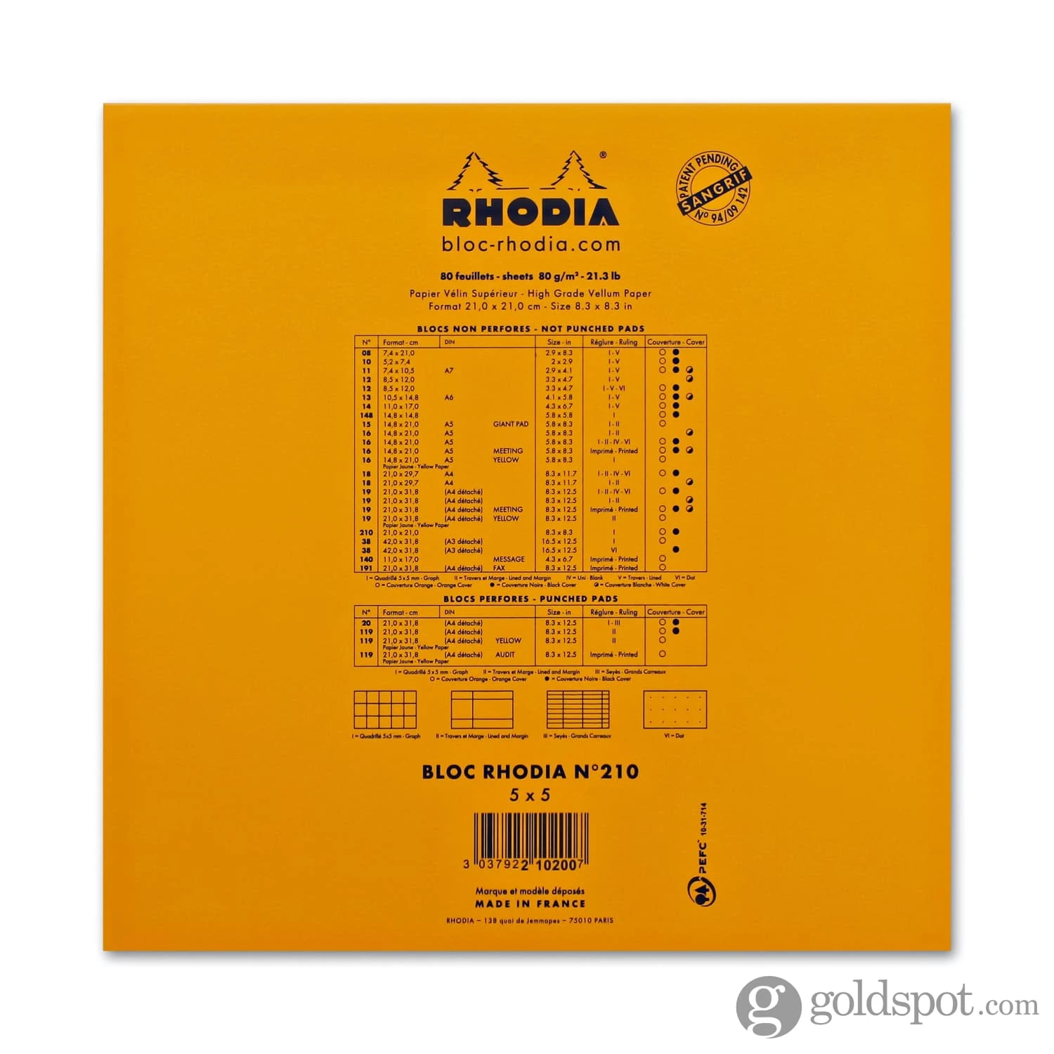 Rhodia Staplebound Graph Paper Notepad In Orange - 8.25 X 8.25 2 Rhodia Staplebound Graph Paper Notepad In Orange - 8.25 X 8.25 - Image 2